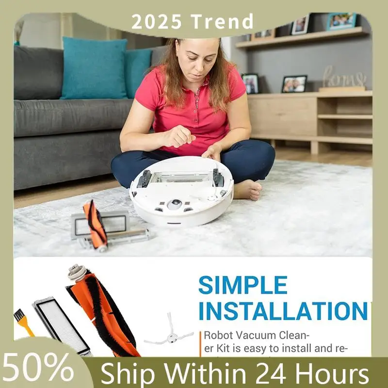 A75X Верхний комплект аксессуаров для Roborock E25 S5 S6 E4 E20 E35 S50 C10 S50 S51 S4 Запасные части для основной боковой щетки Hepa-фильтра