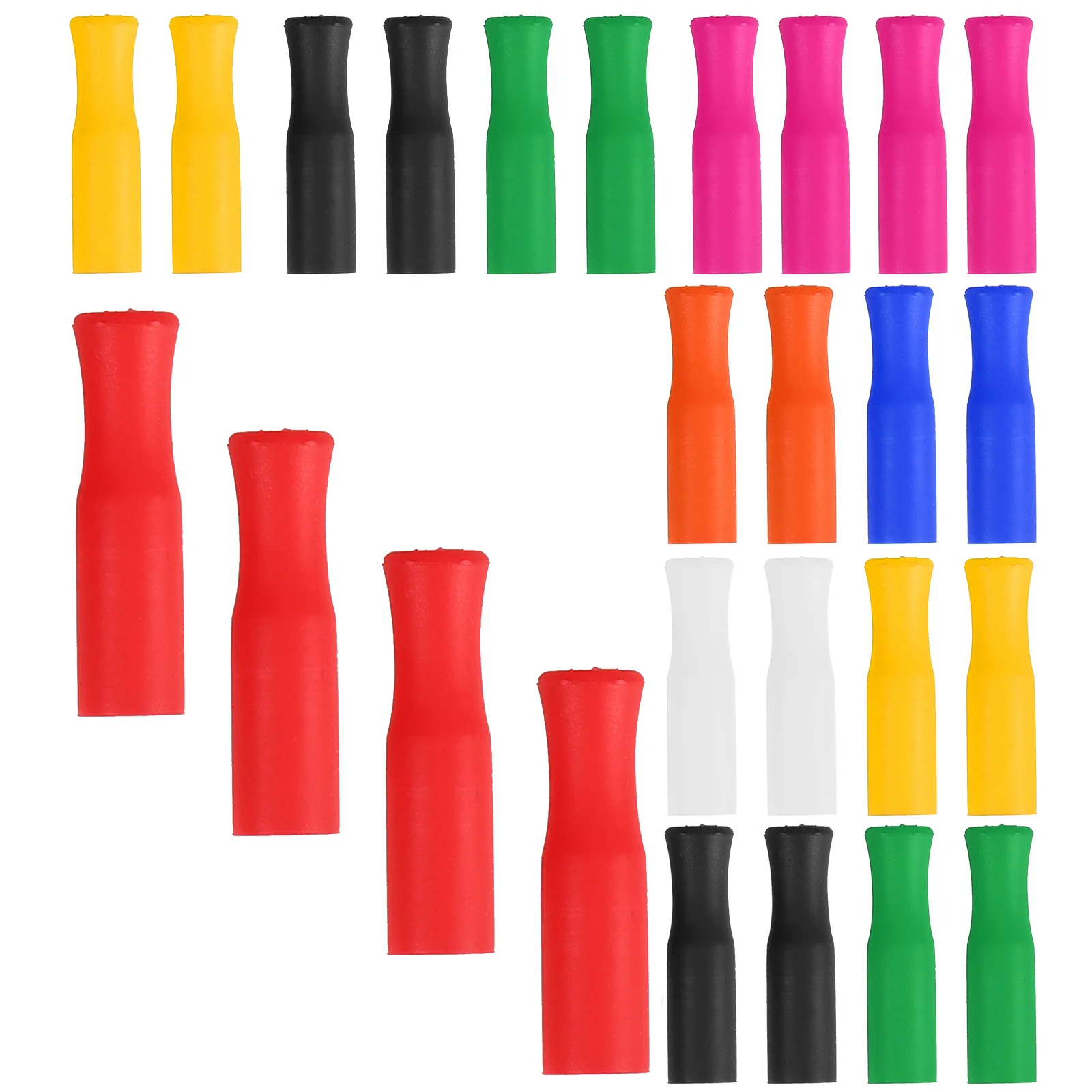 32 قطعة من غطاء قش السيليكون مرن وآمن وموثوق وخيارات ألوان متعددة حجم صغير للاستخدام اليومي أطراف قش السيليكون