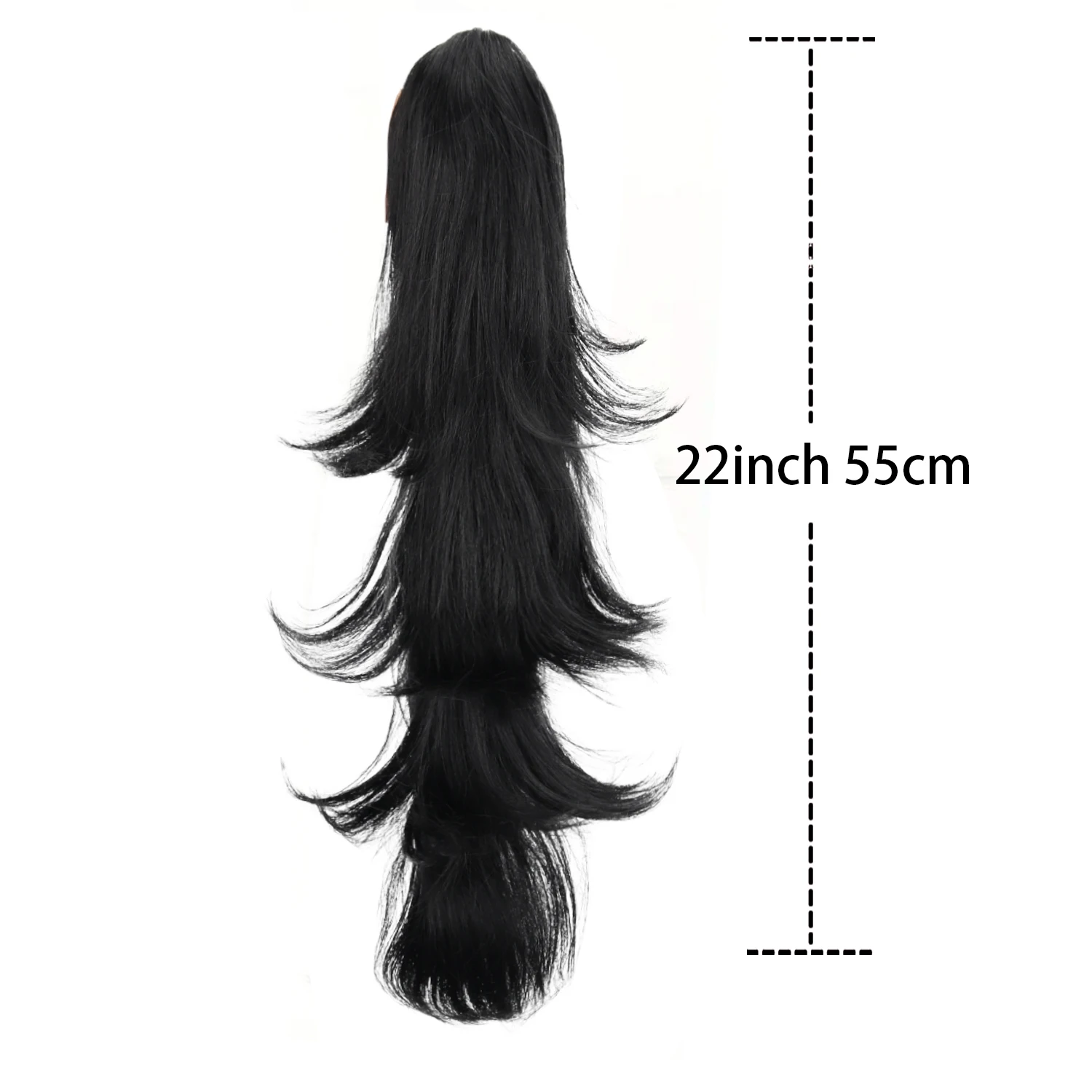 22inch Synthetic Claw Clip In Ponytail Hair Extensions Hairpiece Long Silky Straight Fake Blonde Pigtail With Horse Tail