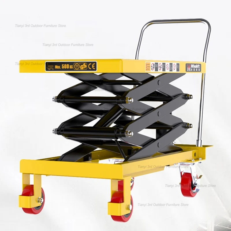 

Скандинавская креативная ручная гидравлическая подъемная платформа-тележка, современная мобильная малогабаритная подъемная тележка-ножнички, коммерческий инструмент FYET