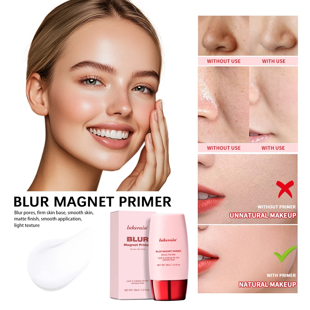Blur Magnet Primer Natural Matte Blur Pore Foundation Smooth Even Skin Tone Oil Control Moisturizes Repair Facial Base Cosmetics