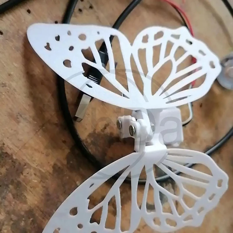 USB Powered Mechanical Flapping Wing Butterfly Decor Module DIY Art Ornament Assembly Parts