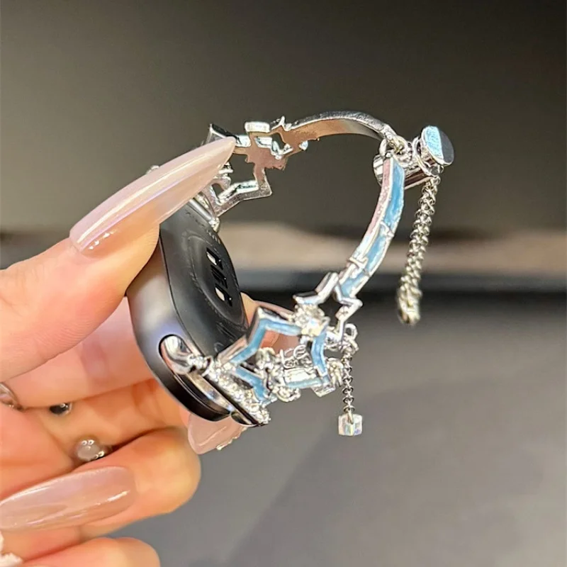 

Hollow stars strap suitable for Xiaomi Band 8Pro/9Pro，For Mi band 3/4/5/6/7，8/8NFC/9/9NFC/10/10NFC，For Redmi Watch5/4