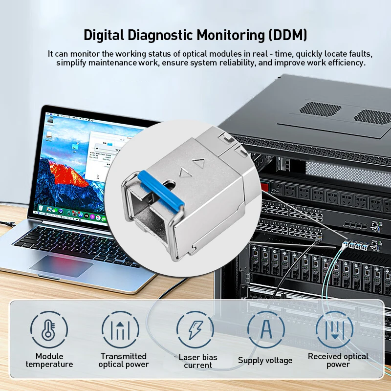 ZoeRax 1.25G SC SFP Transceiver-Modul 5KM-BiDi-1310/1550nm Singlemode Simplex Glasfasermodul für Cisco, Mikrotik, Ubiquiti, Tp-link – Detail 3