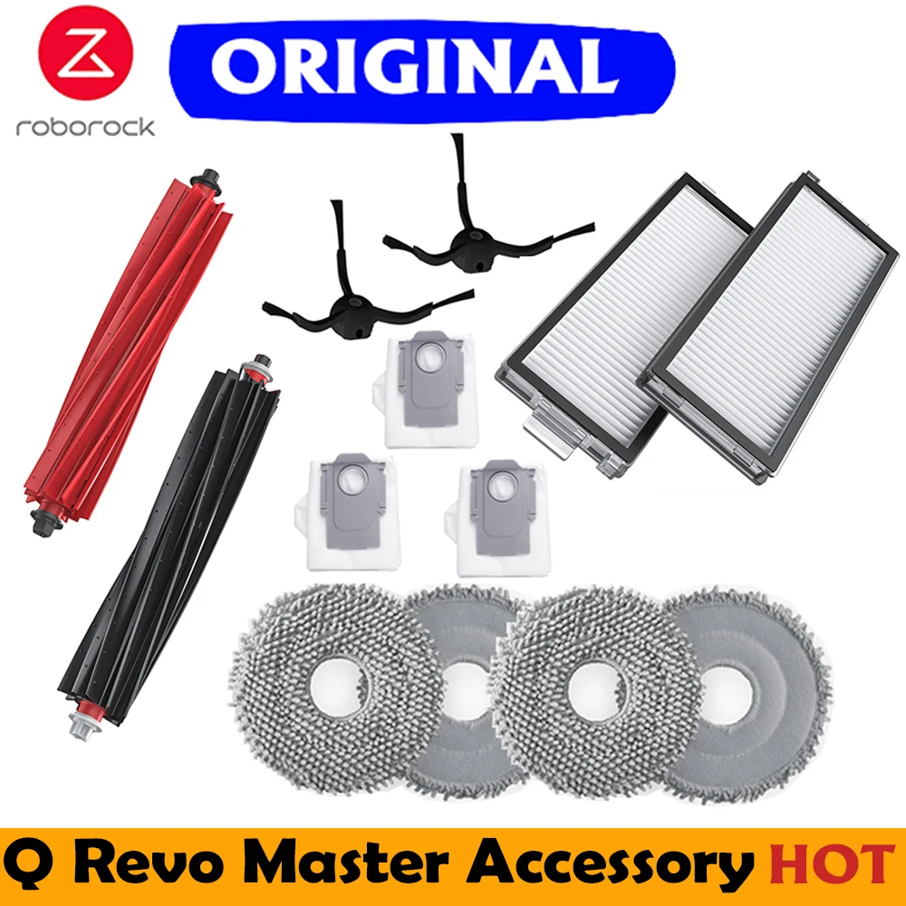 Original roborock Q revo Master Accessory Mop Dust Bag Washable Filter Main/Side Brush Robot Vacuum Replacement Parts Spare part