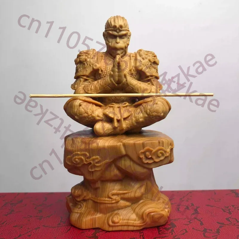 

Black Myth Wukong Wood Carving Art, Monkey King Figurine, Solid Wood Sculpture for Home Decor, Collectible Gift