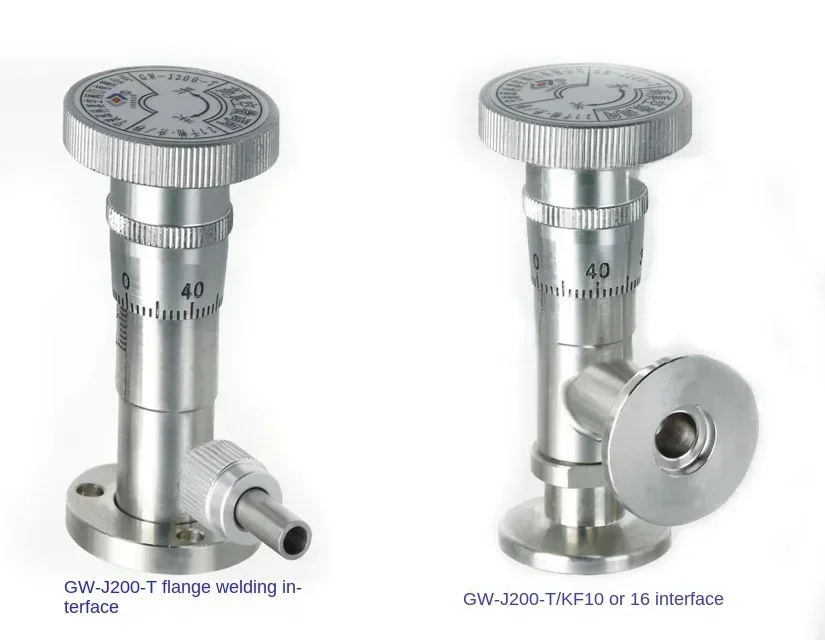 

High Vacuum Micrometering Valve GW-J200 GW-J30-T Stainless Steel Pin Valve Degassing Vacuum Flow Manual Control Valve