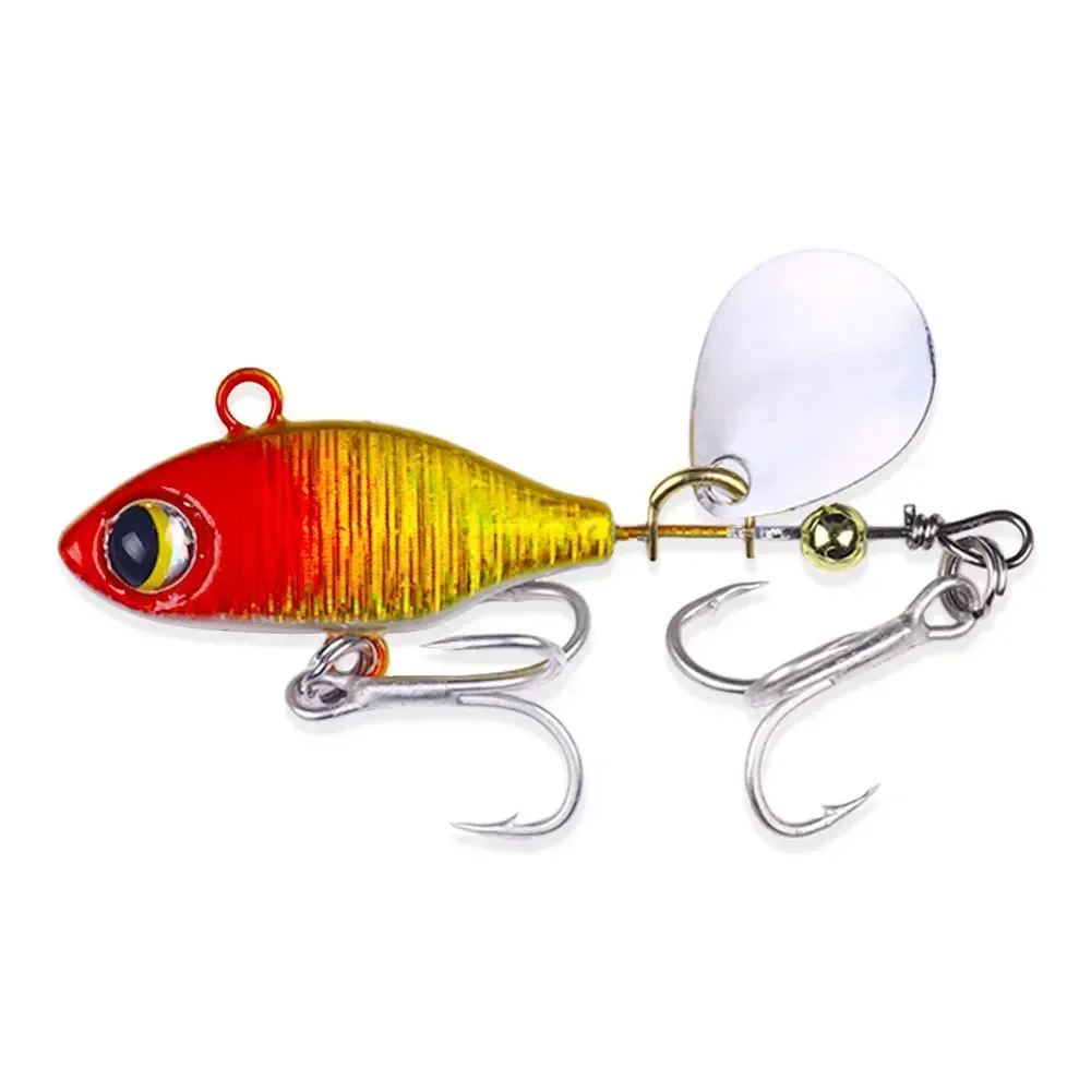 Metal VIB Spinner Bait Spoon Fishing Lures Vibration Chatterbait Rotating Tail Sinking Jig Bait for Bass Trout Wobblers Swimbait