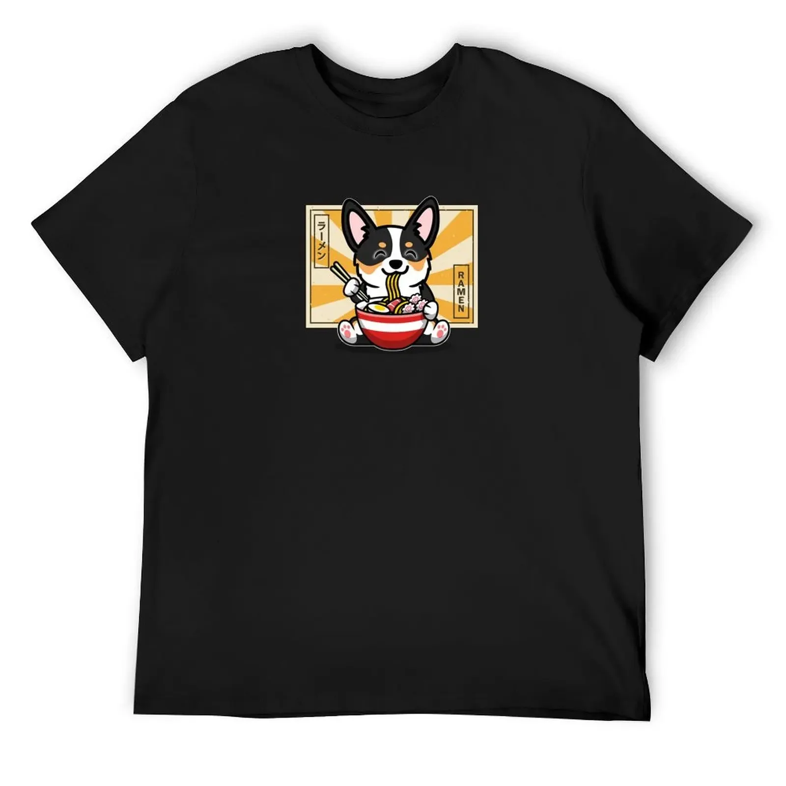 

Kawaii Black Tricolor Corgi T-Shirt customs design your own blue lock graphic tee shirt mens clothes