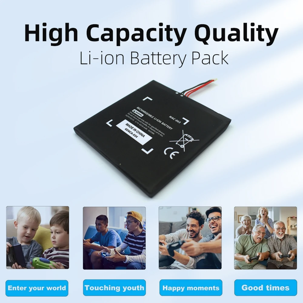 

PHOMAX Batterty For HAC-003 4310mAh Replacement Charger Battery Repair Part 3.7V HAC003 HAC-001 for Nintendo Switch Game Console