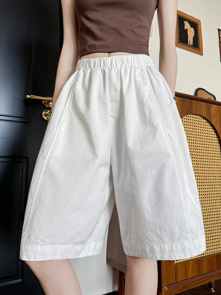 

Американские женские шорты-карго в винтажном стиле с высокой талией, свободные шорты Y2K, летняя уличная одежда, ретро-стиль Харадзюку, однотонные повседневные шорты с карманами, новинка