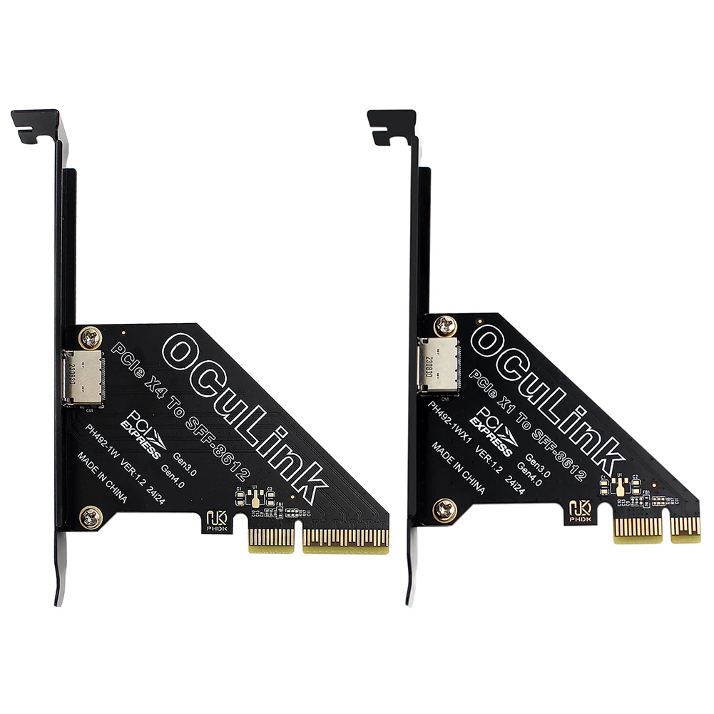 

1 PC PCIe To SFF 8611&8612 Adapter Card PCIe 4.0X4/X1 To Oculink Adapter PCle4.0 PCI Express To SFF-8612 Expansion Card Adapter