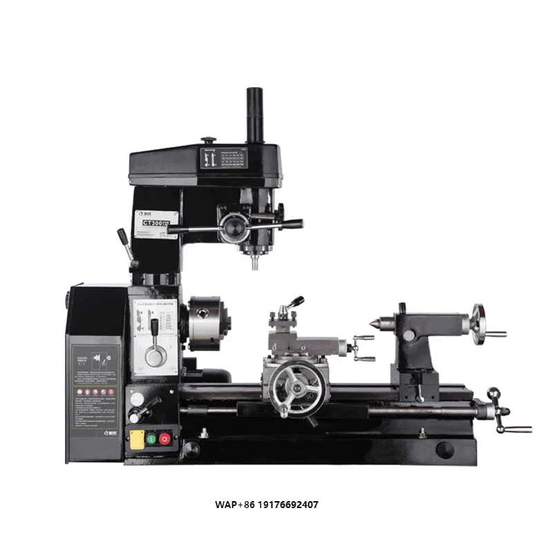 

CT300 Multi-purpose Machine Manual Lathe Drill Mill Combo Micro Lathe Machine 3 in 1