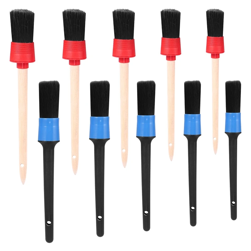 

Car Brushes Auto Car Detailing Brush Set Plastic+Wood For Cleaning Wheels, Interior, Exterior, Dashboard