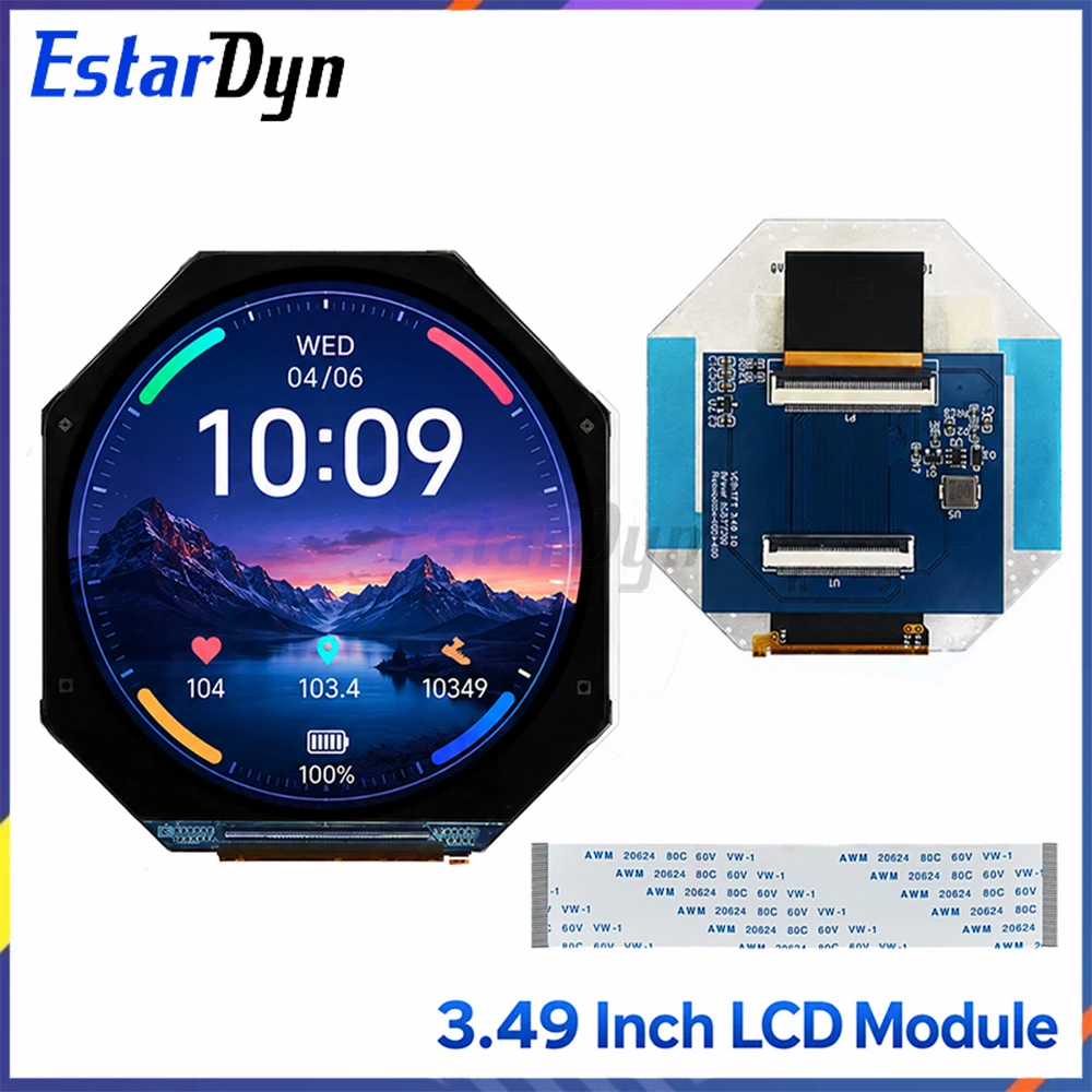 3.49-inch TFT LCD screen ST7701 screen with 480x480 resolution display color screen LCD module