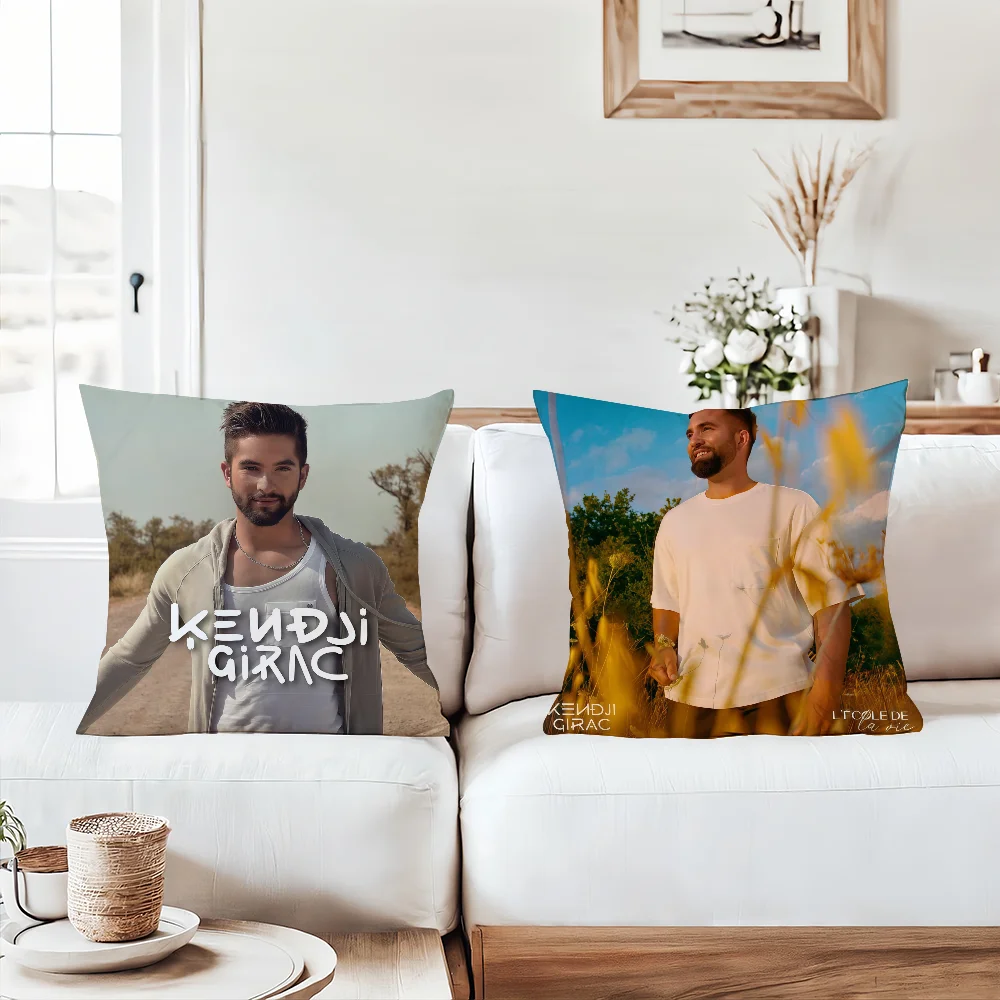 French singer Kendji Girac Pillow Case Office Cushions Suitable For Sofa Car Bedroom Decorative Cushion Cover
