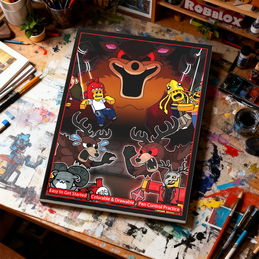 

99 N-ights in the Forest Copy Album Coloring Books Anime Tracing Kids Drawings DIY Color Filling Graffiti Toys Book Girl Gift