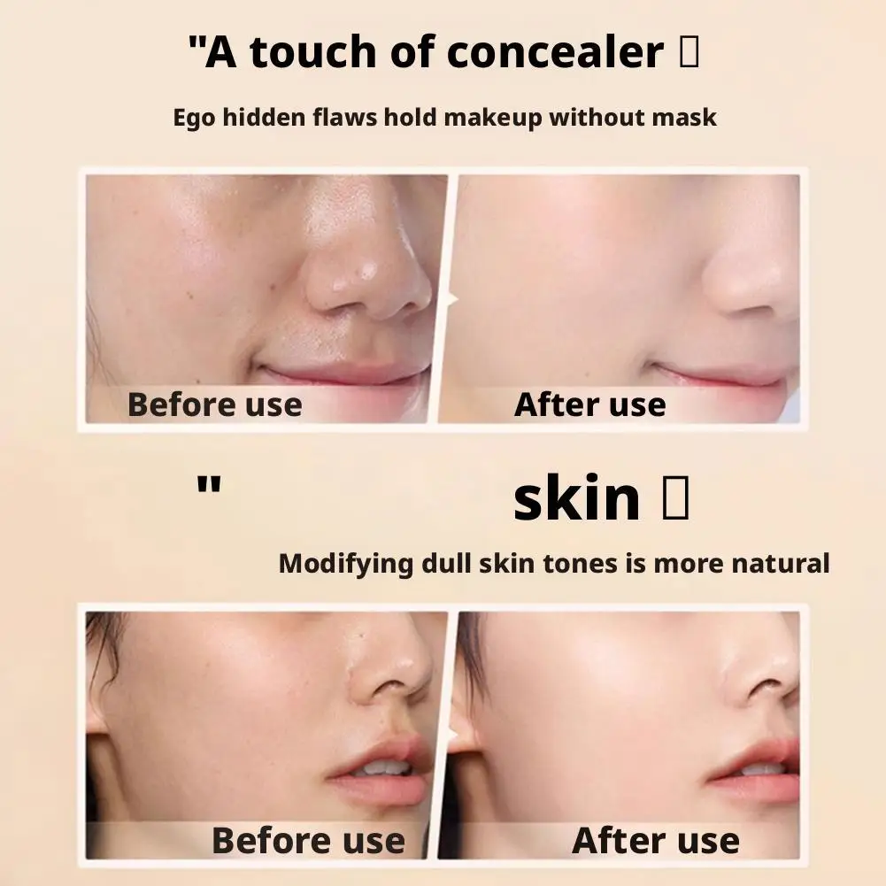 Bâton de fond de teint Double tête avec brosse, couverture complète, contrôle de l'huile, correcteur de cernes, outil de maquillage