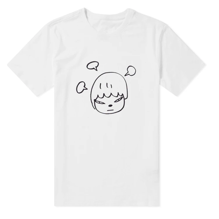 

ex Cotton T-irt Artistic Illustration of Little Girl Heavyweight ort Sve Versatile Casual Wear for Men And Women