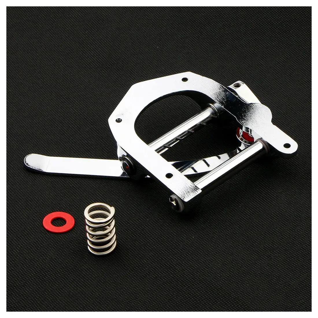 Guitar Vibrato Tailpiece Tremolo Flat Top Body Tremolo Unit Vibrato Bridge for Tele SG LP ETC Electric Guitars(Silver)