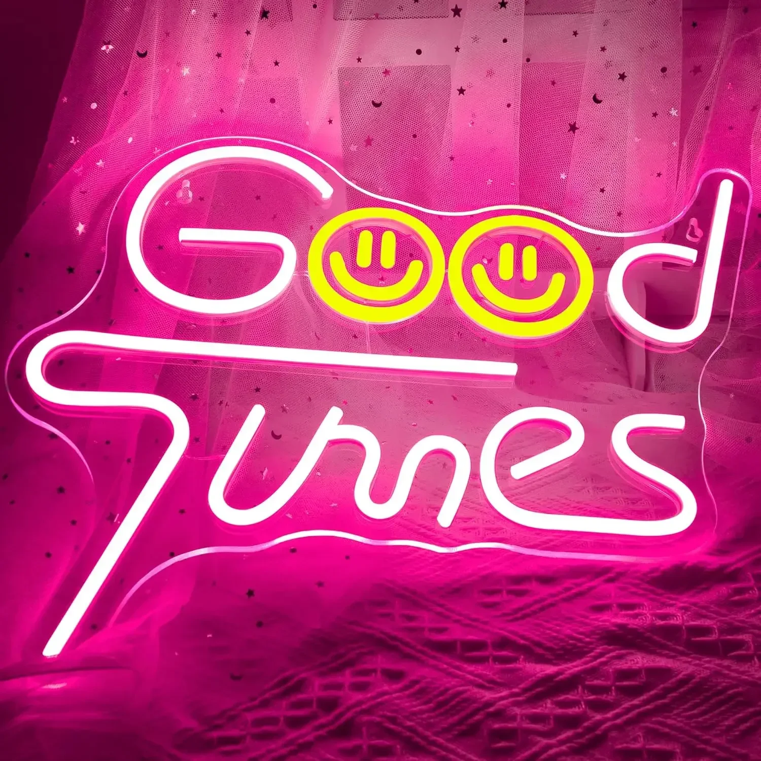 

LED Good Times Neon Sign Dimmable Neon Sign Dimmable Lamp Wall Room Shop Bar Club Bedroom Decor Birthday Valentines'Day Gift