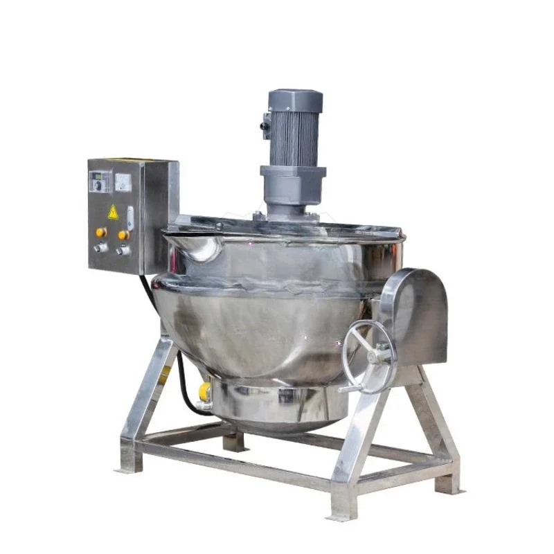 Stainless steel braised hot pot bottom sauce stuffing pot, commercial electric heating sandwich mixing pot