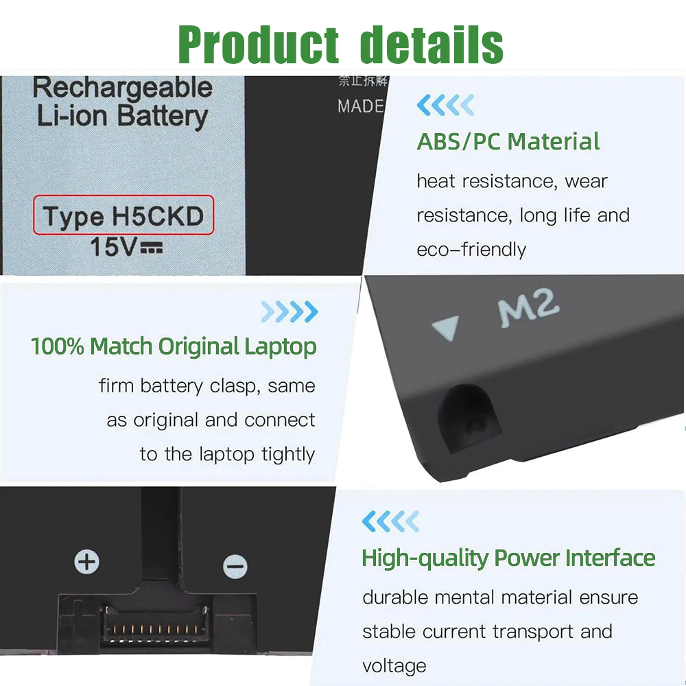 بطارية SKOWER JK6Y6 H5CKD لأجهزة Dell Inspiron 5408 5409 5501 5502 5508 5509 Vostro 5300 5301 5401 5402 Latitude 3410 3510 P129G