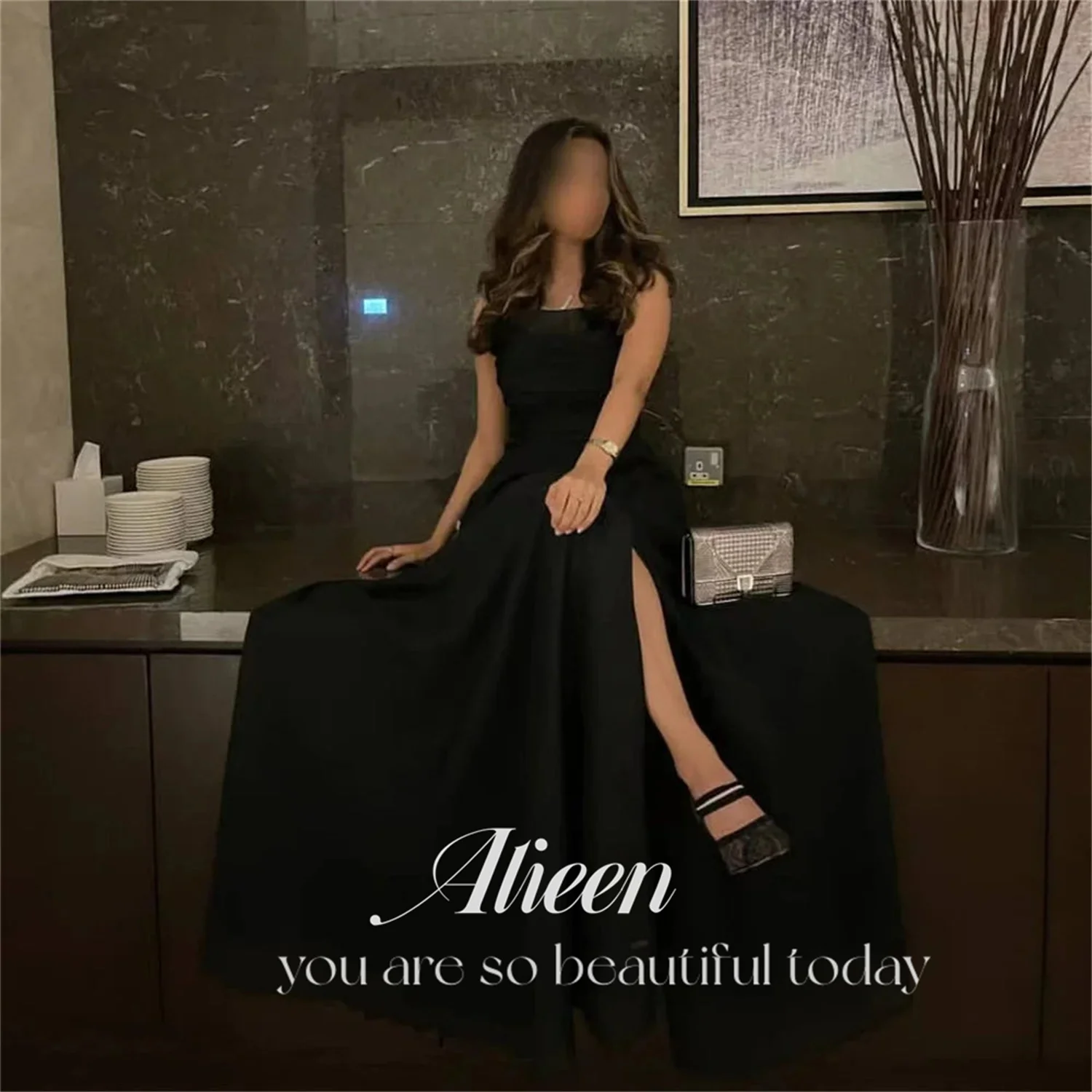 Aileen Strapless Elegant Woman Wedding Party Dress Luxury Evening Dresses 2024 Gala Prom Graduation Luxurious Women's Saudi Long