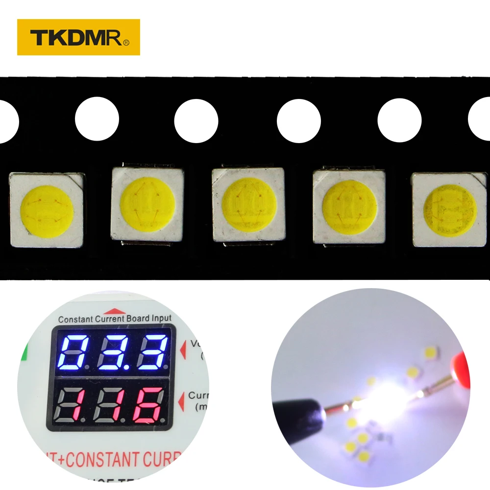 

TKDMR 100/50pcs LED Backlight High Power Dual Core 1.5W 3030 3V Cold White TV Application 150LM Toepassing 3030 Smd Diode