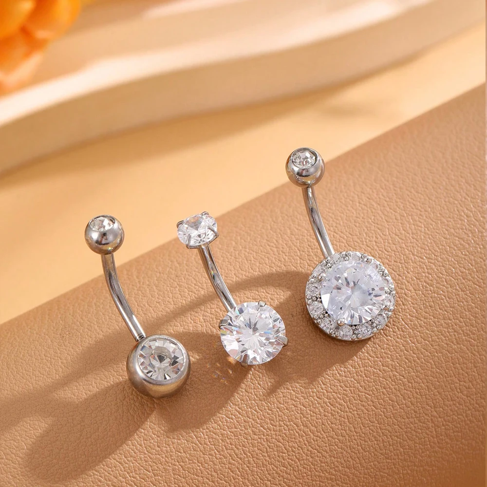 3-5pcs/Lot Belly Button Ring Sets with Heart and Butterfly Designs