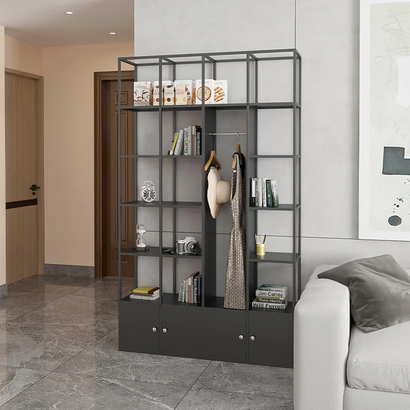 Bookshelf shelf floor baffle simple office porch partition shelf living room wall multi-layer storage bookcase