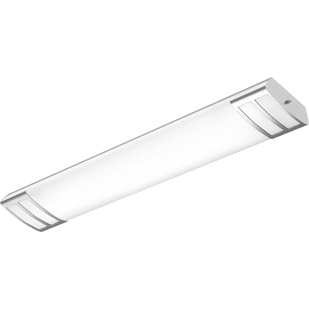 調光可能な4フィートLEDフラッシュマウントキッチン照明器具、50W 5600ルーメン、1-10V調光可能、4000K、4フィートLEDキッチン照明