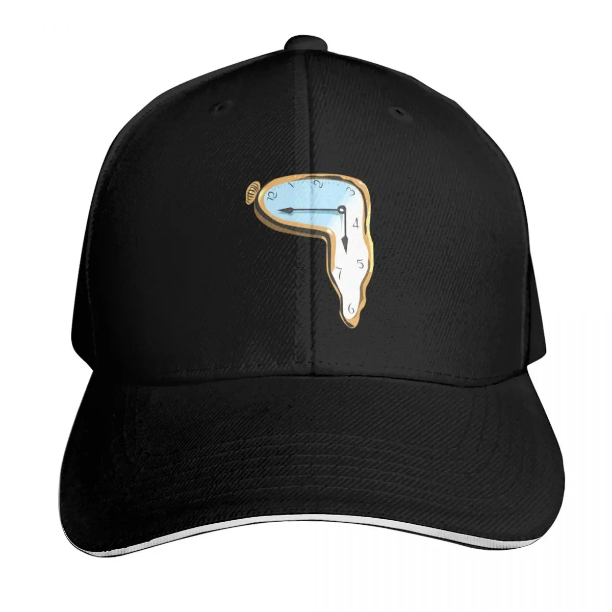 Melting Clock Baseball Cap Streetwear Hip Hop Trendy Vintage Retro Embroidered Lightweight Packable