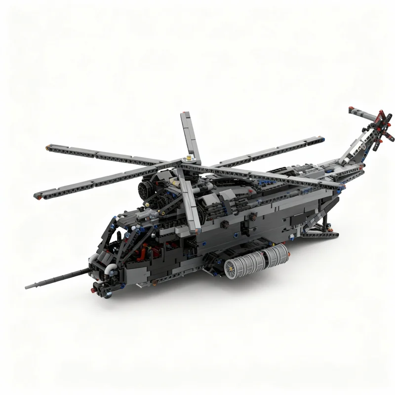 

1793PCS MOC City Champions Super Car Sikorsky Mh 53J Pave Low Iii Technic Transporter Alt Build Model Technology DIY Gift Home