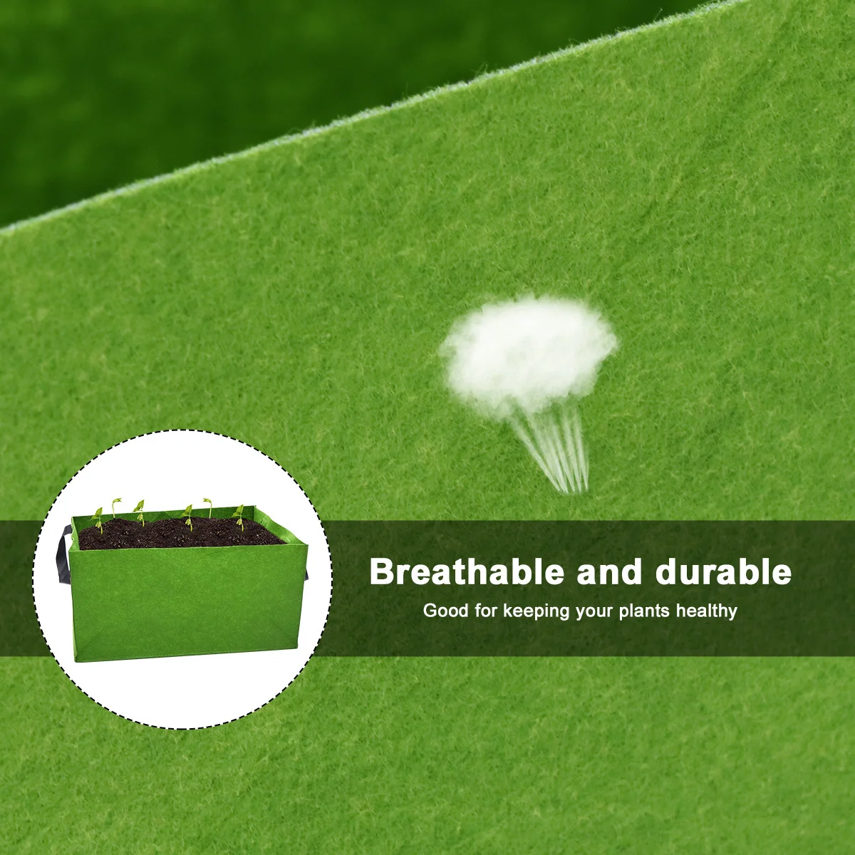 

2Pcs Planting Bag Felt Thin Breathable Growth Bag for Indoor Outdoor Gardening Herbs Succulents Vegetables Home Garden Planting