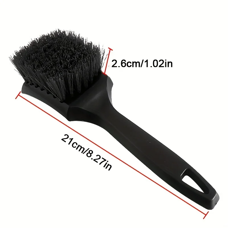 1PC Car tire cleaning brush, car beauty detail brush, floor mat fabric, car wash brush, car cleaning hard brush