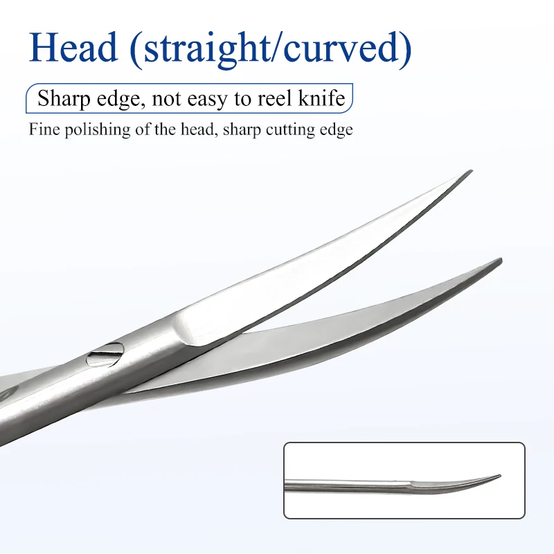 Tijeras médicas, tijeras de tejido oftálmico, eliminación de puntadas de párpado doble, tijeras pequeñas, hilo enterrado quirúrgico, apertura de tissu ocular