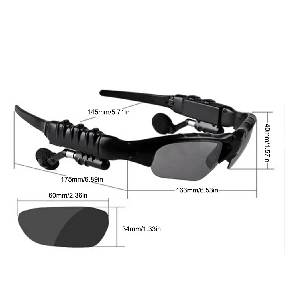 1PCS Sports Stereo Wireless Bluetooth Cycling Sunglasses 5.0 Headset Phone Polarized Driving Sunglasses Riding Eyes Glasses
