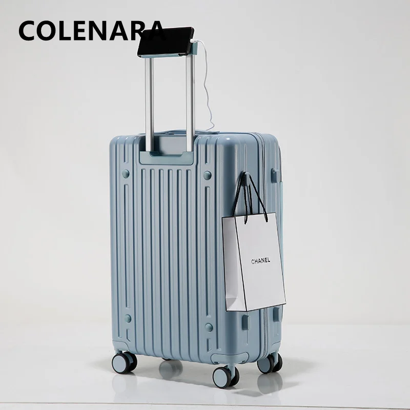 COLENARA Rolling Suitcase ABS+PC Boarding Box Large Capacity Trolley Case Family Travel Essentials 20