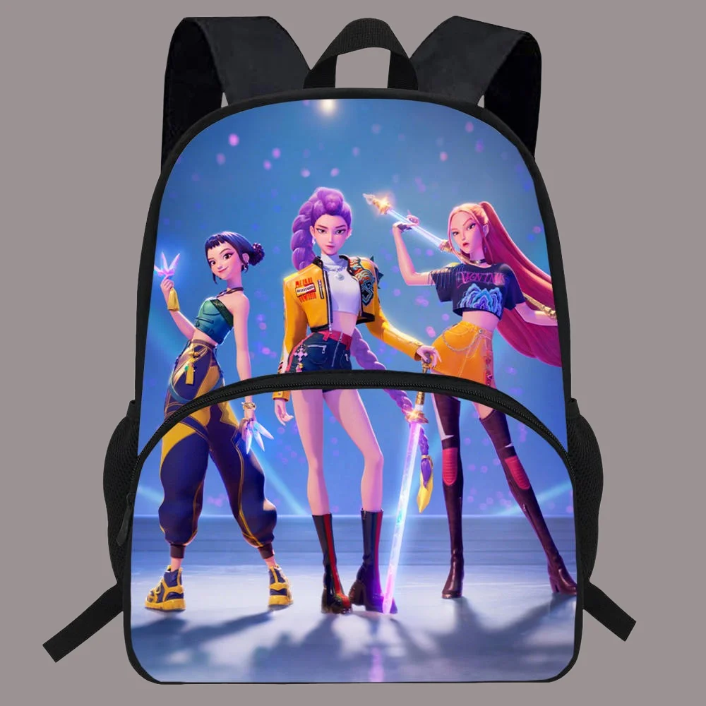 

K-pop Demon Hunters Школьные сумки Huntrix Набор для девочек и мальчиков Пеналы Наборы рюкзаков с ланч-боксом для школьного рюкзака