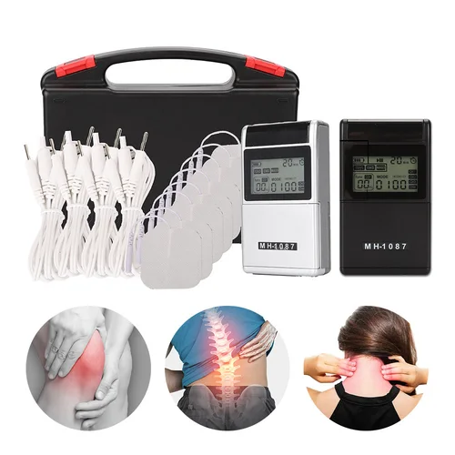 Estimulador muscular TENS, 48 modos, 4 canales de salida, masajeador de pulso electrónico, terapia eléctrica de acupuntura EMS, recargable por USB