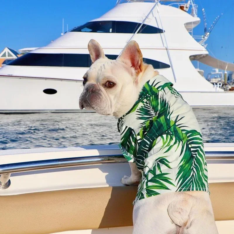 

Summer French Bulldog Cool Hawaiian Shirt for Yorkies Costume Pet Dog Clothes for Small Medium Large Dogs Pets Clothing PC1499