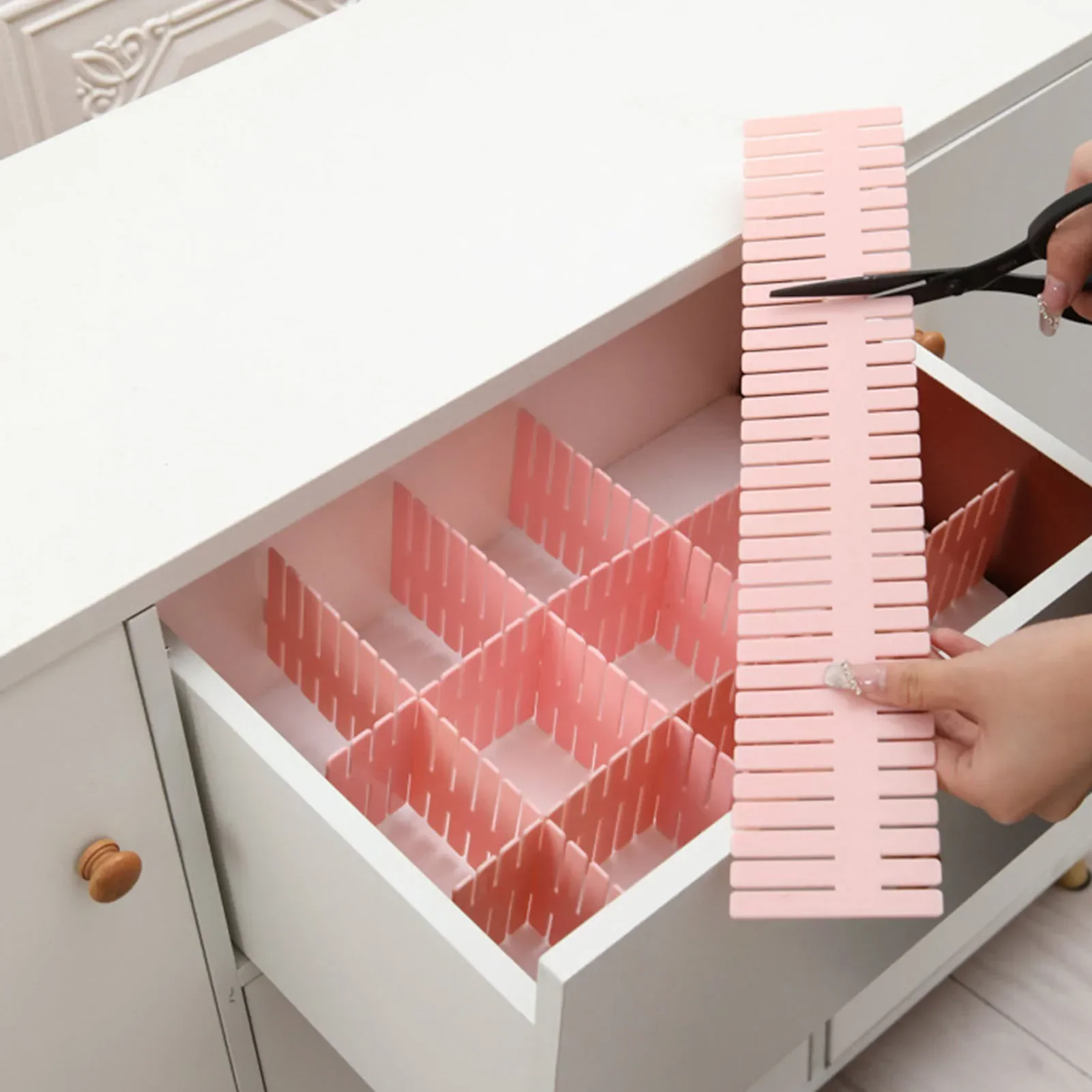 4 Sheets Drawer Dividers Organizers Thickened Multifunction Adjustable Drawer Divider Separator For Bedroom Dresser