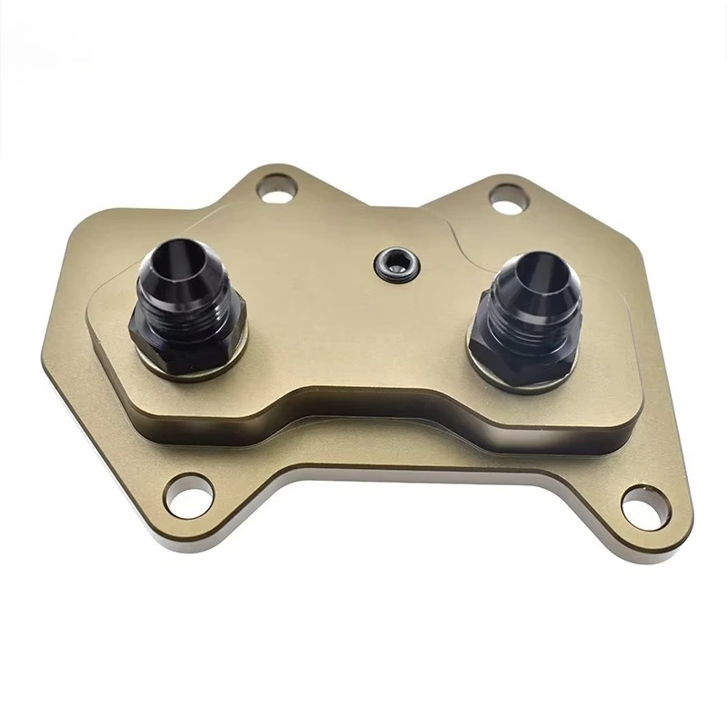 Aluminum EA113 Engine Oil Cooler Adapter Plates for Volkswagen Golf-R MK5 MK6 2.0T