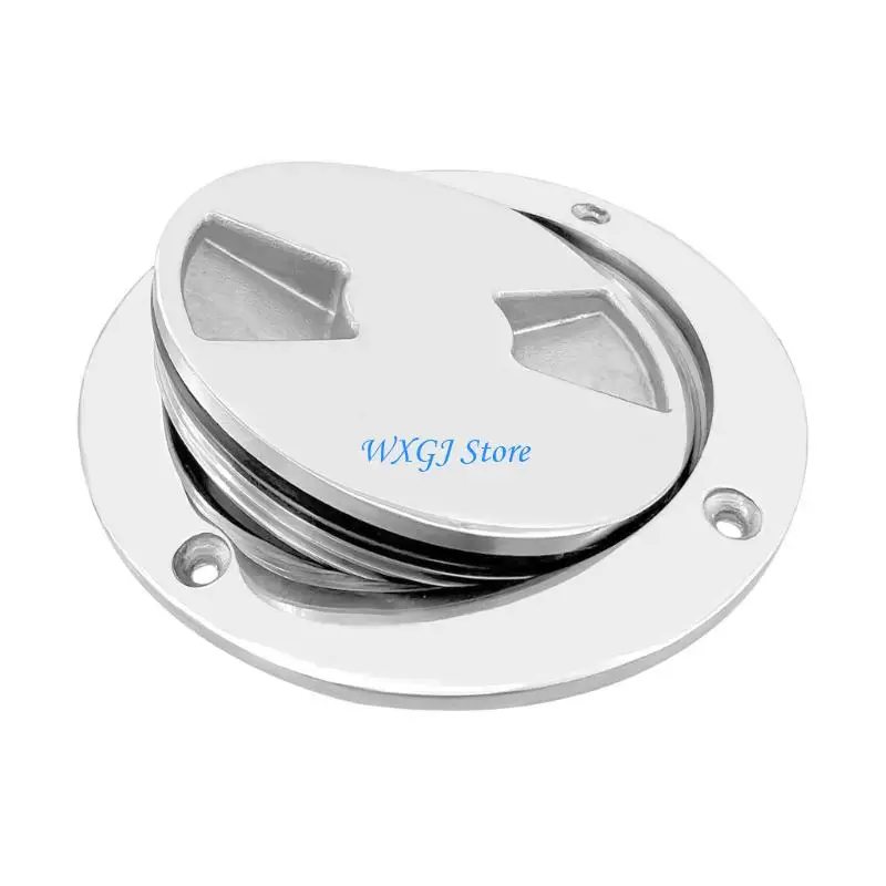 37JE Polished 316 Stainless Steel Boat Marine Deck Round Plate Quick Release Design For Secure Yachts Vessel Hardware Upgrade