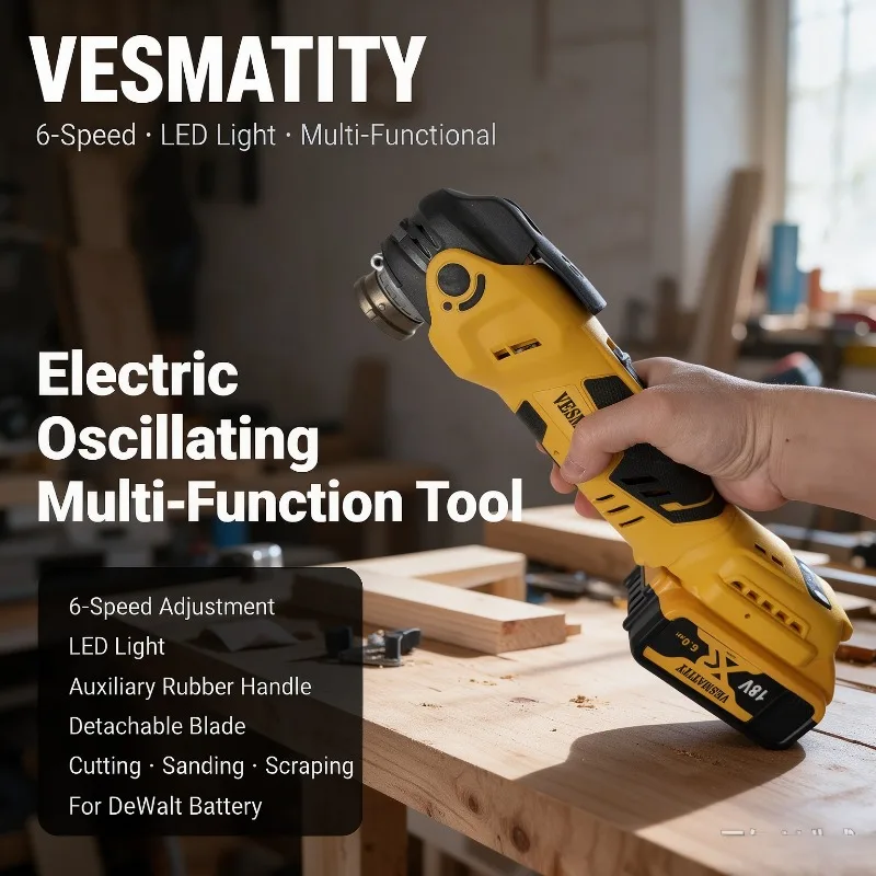Oscillating Multi Function Tool Electric Saw Trimmer Shovel Cutting Woodworking Tool For Dewalt Battery