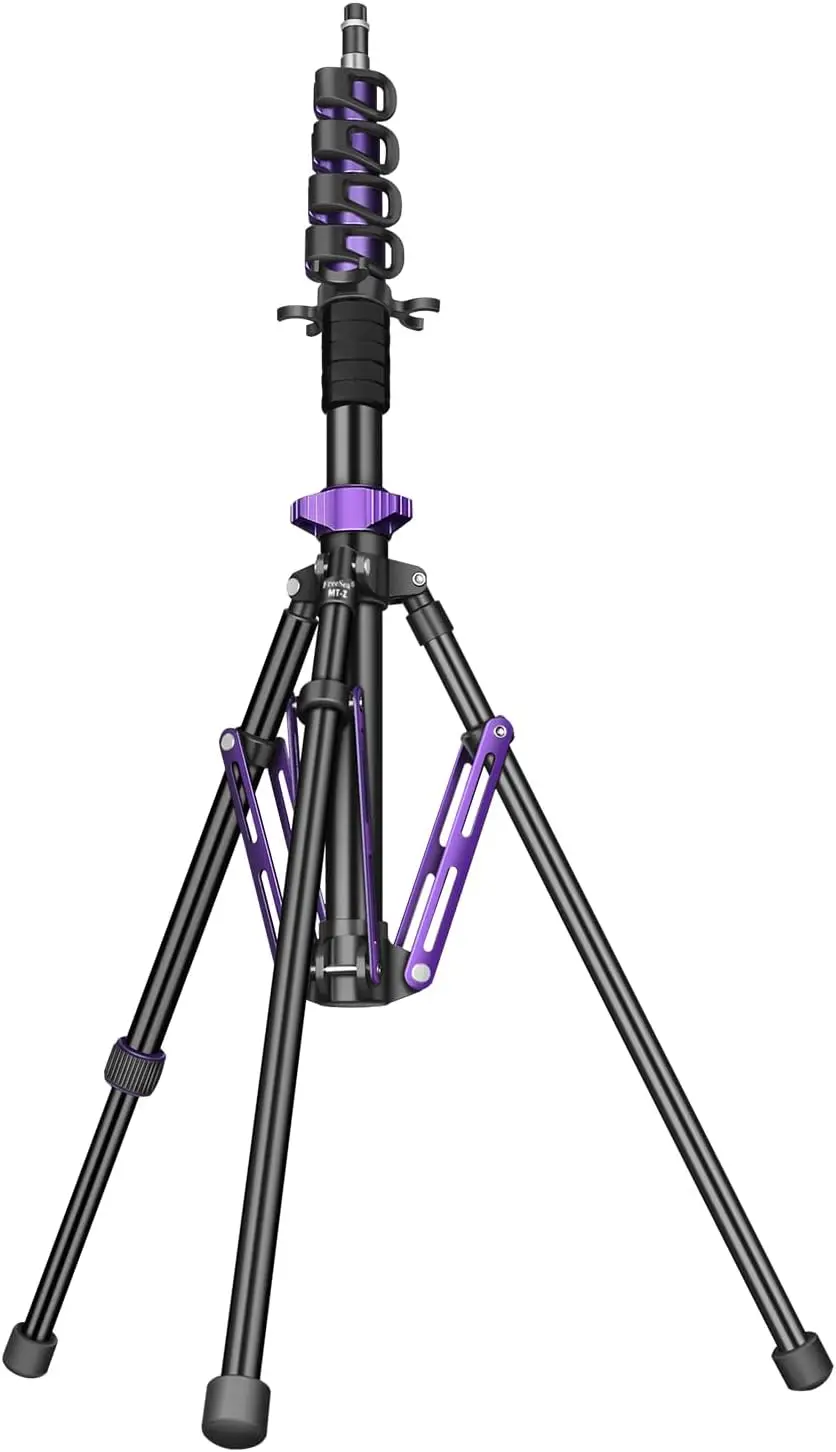 

6.9ft/2.1m Aluminum Light Stand, 4.4lbs Load, Travel Tripod with 20" Folded Size, Professional Studio Light Stand, Quick