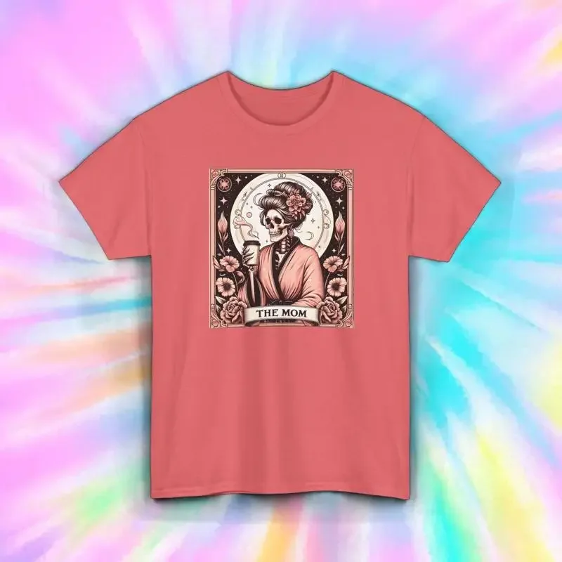 The Mom Skeleton T Shirt Coffee Lover Day of Dead Floral S 5XL