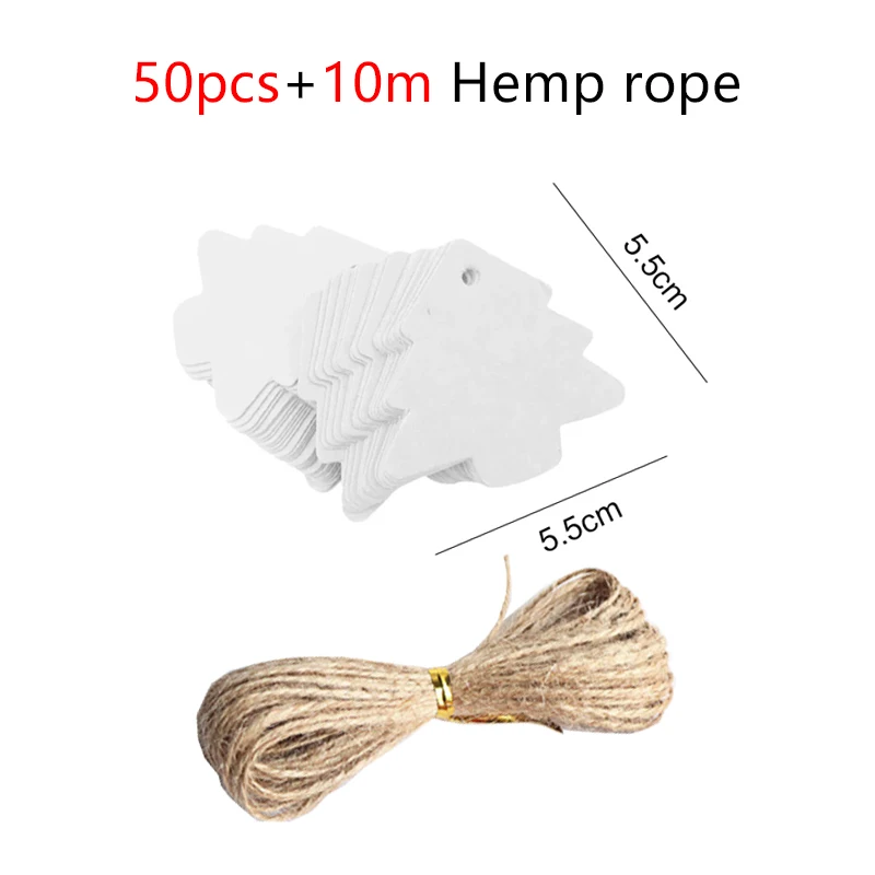 50/100 Stück leere Hängeetiketten aus Kraftpapier mit Löchern aus Hanfseil, verstellbare Seillänge, handgeschriebene Karte, Party-Geschenke, Etiketten TMZ – Detail 17