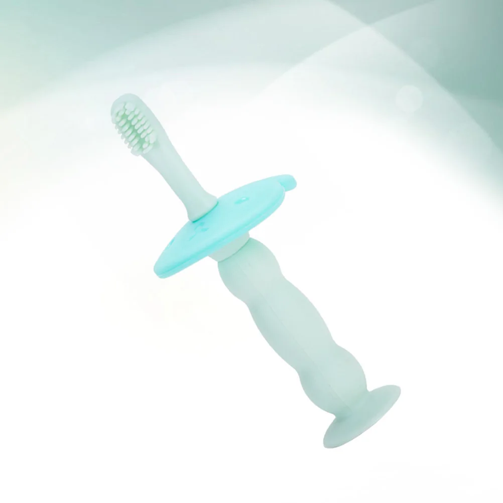 

Children's Toothbrush Toddler Baby Training Silicone Teether Bristles Deciduous